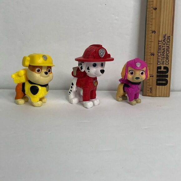 paw patrol rubble marshall skye action figures heads turn 2 inch replacements - Picture 3 of 7